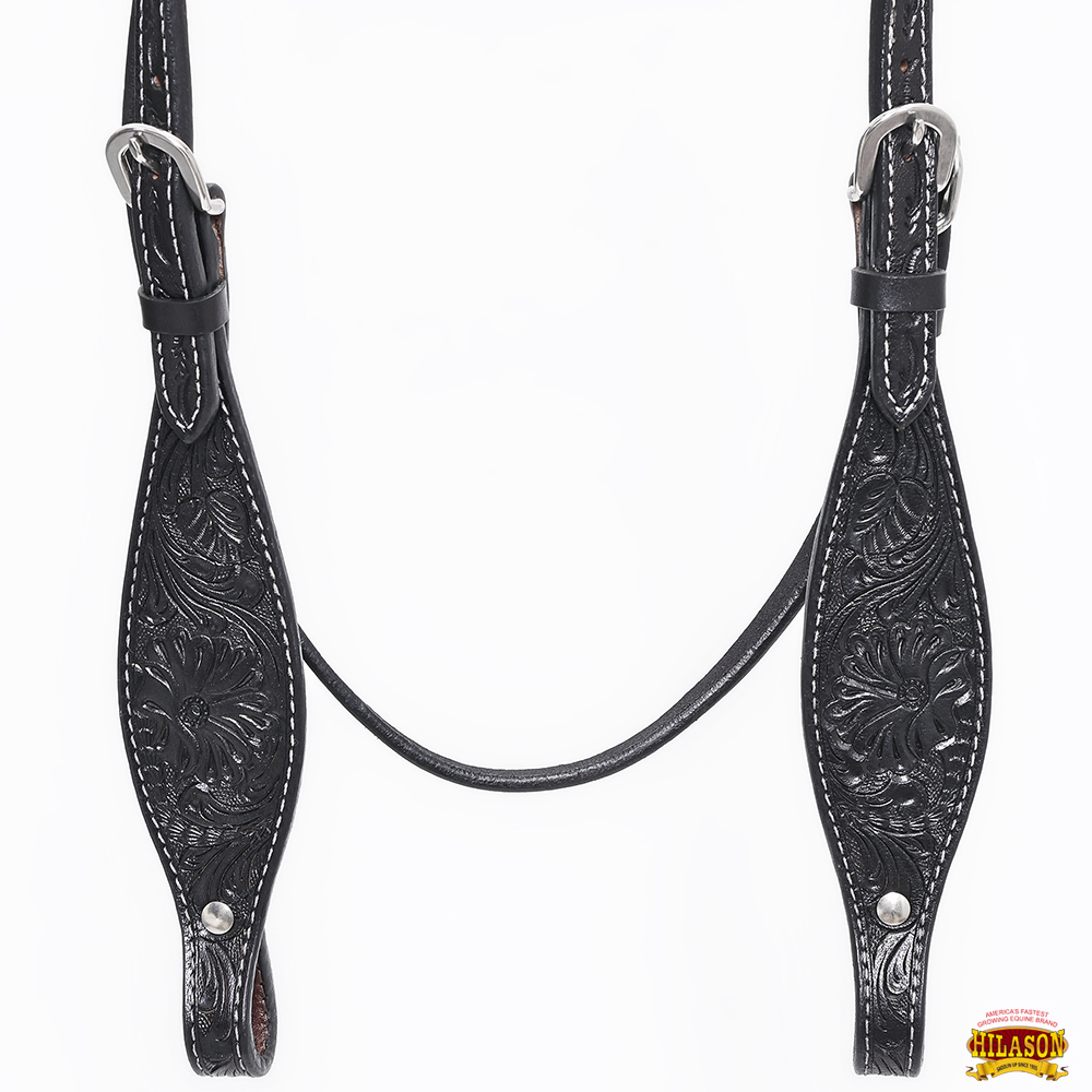 BH HILASON Western Horse Headstall Breast Collar Set Tack Genuine American - Picture 128 of 247