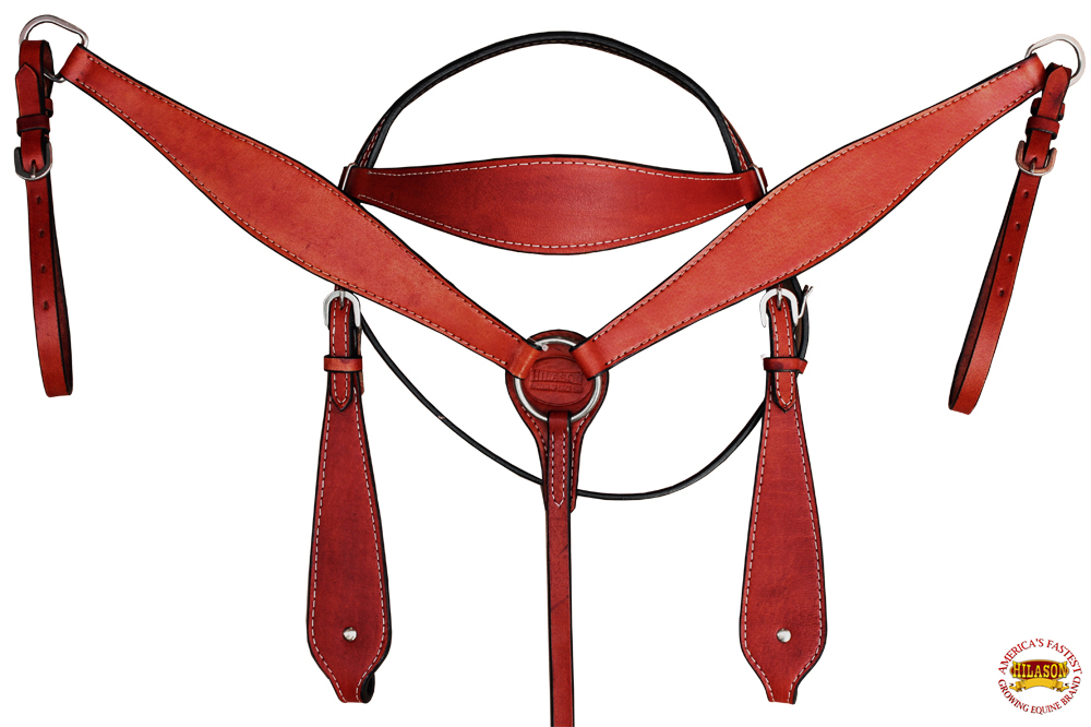 BH HILASON Western Horse Headstall Breast Collar Set Tack Genuine American - Picture 226 of 247