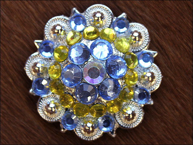 19HS 1.25 In Hilason Horse Saddle Tack Western Conchos Berry Glass Rhinestone - Picture 172 of 289