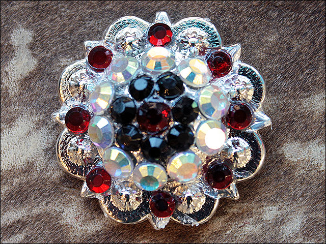19HS 1.25 In Hilason Horse Saddle Tack Western Conchos Berry Glass Rhinestone - Picture 178 of 289