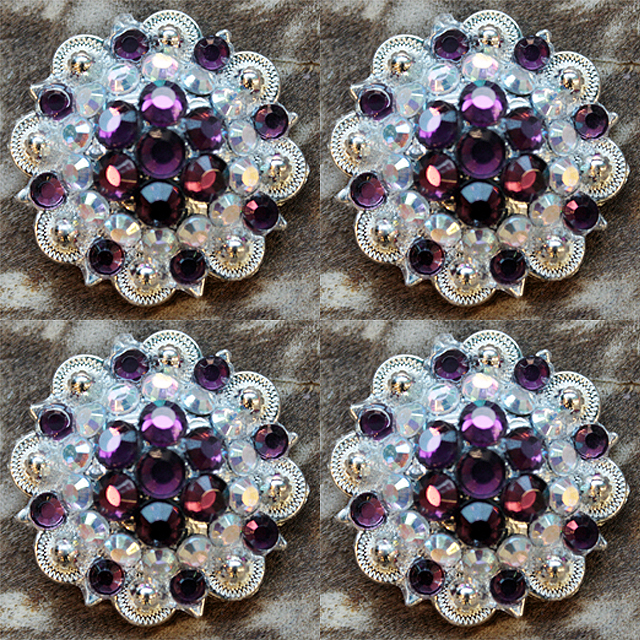 Conchos Berry Vidrio Estrás Artesanal 78HS Bling 1,5" Silla de montar de caballo Tack Western - Imagen 20 de 181