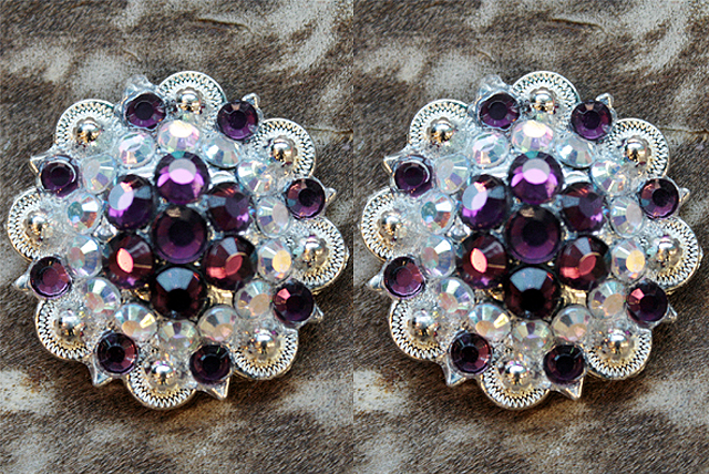 Conchos Berry Vidrio Estrás Artesanal 78HS Bling 1,5" Silla de montar de caballo Tack Western - Imagen 19 de 181