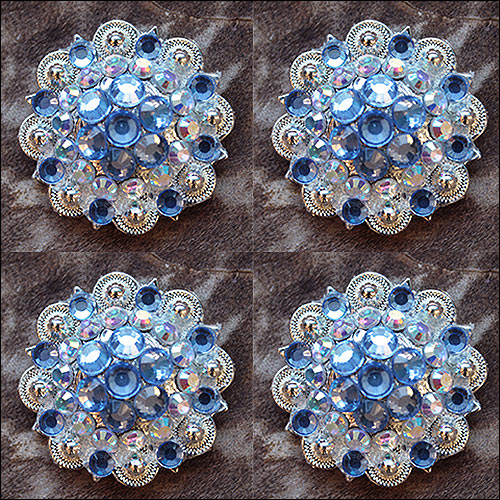 19HS 1.25 In Hilason Horse Saddle Tack Western Conchos Berry Glass Rhinestone - Picture 32 of 289