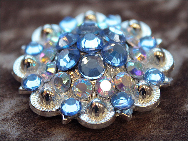 19HS 1.25 In Hilason Horse Saddle Tack Western Conchos Berry Glass Rhinestone - Picture 33 of 289
