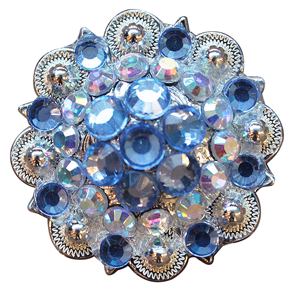 19HS 1.25 In Hilason Horse Saddle Tack Western Conchos Berry Glass Rhinestone - Picture 29 of 289