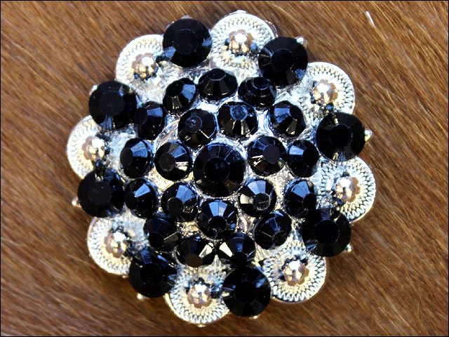 19HS 1.25 In Hilason Horse Saddle Tack Western Conchos Berry Glass Rhinestone - Picture 44 of 289