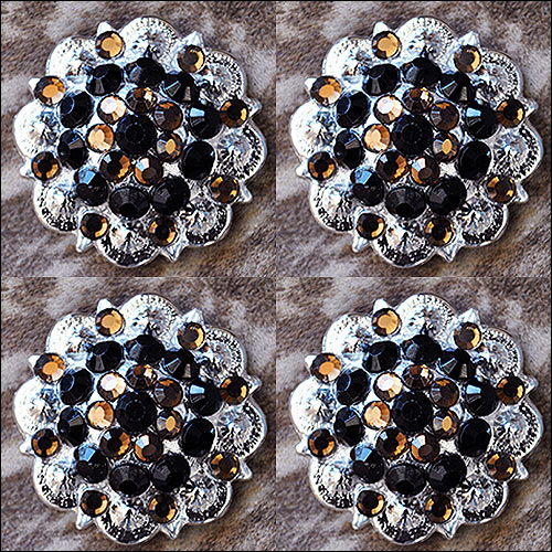19HS 1.25 In Hilason Horse Saddle Tack Western Conchos Berry Glass Rhinestone - Picture 66 of 289
