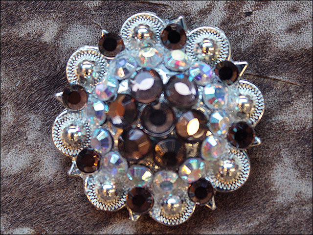 19HS 1.25 In Hilason Horse Saddle Tack Western Conchos Berry Glass Rhinestone - Picture 123 of 289