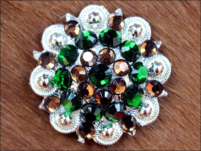 19HS 1.25 In Hilason Horse Saddle Tack Western Conchos Berry Glass Rhinestone - Picture 116 of 289