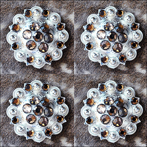 19HS 1.25 In Hilason Horse Saddle Tack Western Conchos Berry Glass Rhinestone - Picture 111 of 289