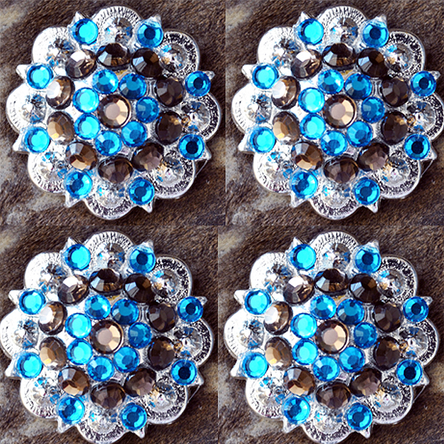 Conchos Berry Vidrio Estrás Artesanal 78HS Bling 1,5" Silla de montar de caballo Tack Western - Imagen 98 de 181