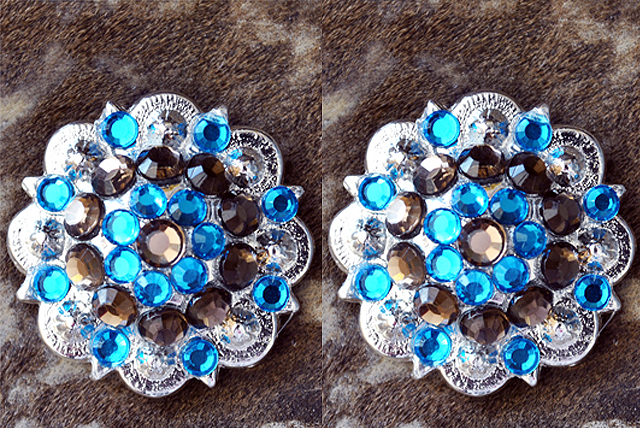 Conchos Berry Vidrio Estrás Artesanal 78HS Bling 1,5" Silla de montar de caballo Tack Western - Imagen 97 de 181