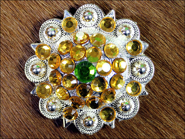 19HS 1.25 In Hilason Horse Saddle Tack Western Conchos Berry Glass Rhinestone - Picture 165 of 289
