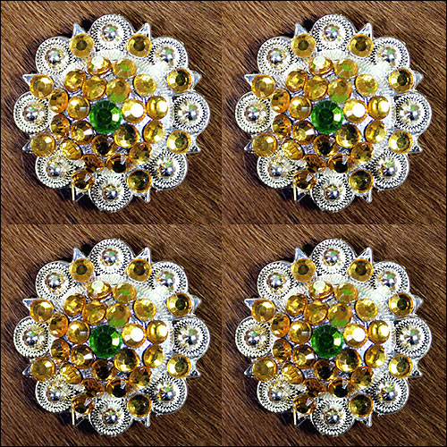 19HS 1.25 In Hilason Horse Saddle Tack Western Conchos Berry Glass Rhinestone - Picture 167 of 289