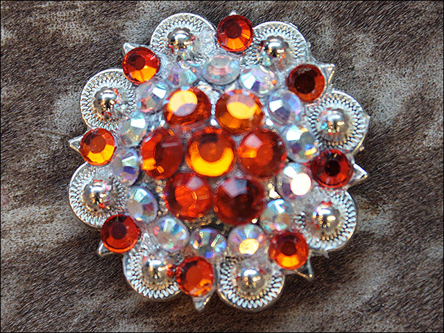 19HS 1.25 In Hilason Horse Saddle Tack Western Conchos Berry Glass Rhinestone - Picture 218 of 289