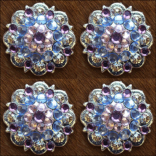 19HS 1.25 In Hilason Horse Saddle Tack Western Conchos Berry Glass Rhinestone - Picture 193 of 289