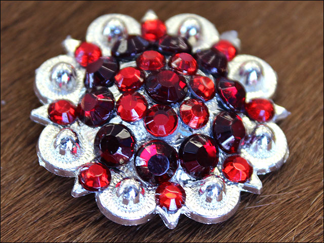 19HS 1.25 In Hilason Horse Saddle Tack Western Conchos Berry Glass Rhinestone - Picture 200 of 289