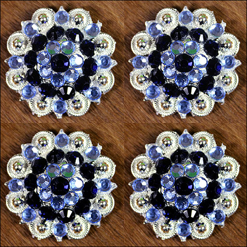 19HS 1.25 In Hilason Horse Saddle Tack Western Conchos Berry Glass Rhinestone - Picture 85 of 289