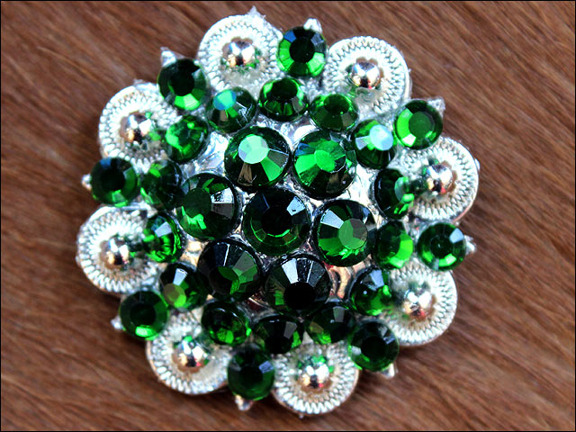 19HS 1.25 In Hilason Horse Saddle Tack Western Conchos Berry Glass Rhinestone - Picture 204 of 289