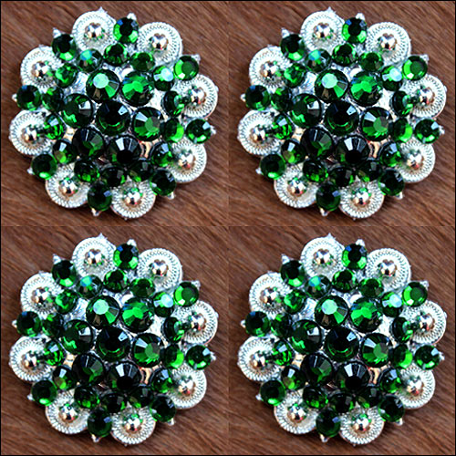19HS 1.25 In Hilason Horse Saddle Tack Western Conchos Berry Glass Rhinestone - Picture 206 of 289