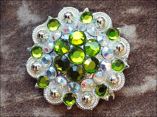 19HS 1.25 In Hilason Horse Saddle Tack Western Conchos Berry Glass Rhinestone - Picture 246 of 289
