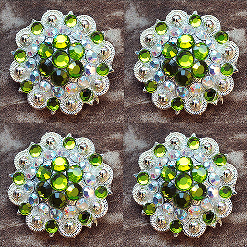 19HS 1.25 In Hilason Horse Saddle Tack Western Conchos Berry Glass Rhinestone - Picture 248 of 289