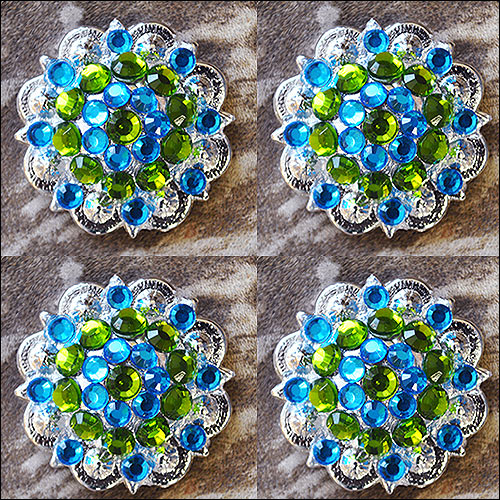 Peridot Green Capri Blue Crystal Berry Tack Saddle Hilason U--036 Een nieuwe klassieker