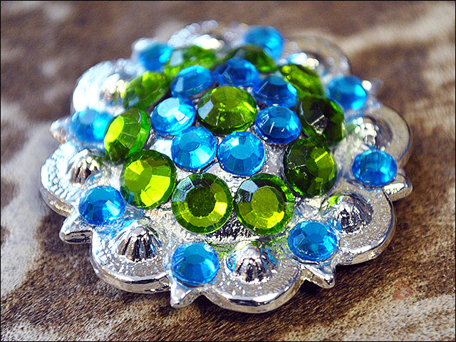 Peridot Green Capri Blue Crystal Berry Tack Saddle Hilason U--036 Een nieuwe klassieker