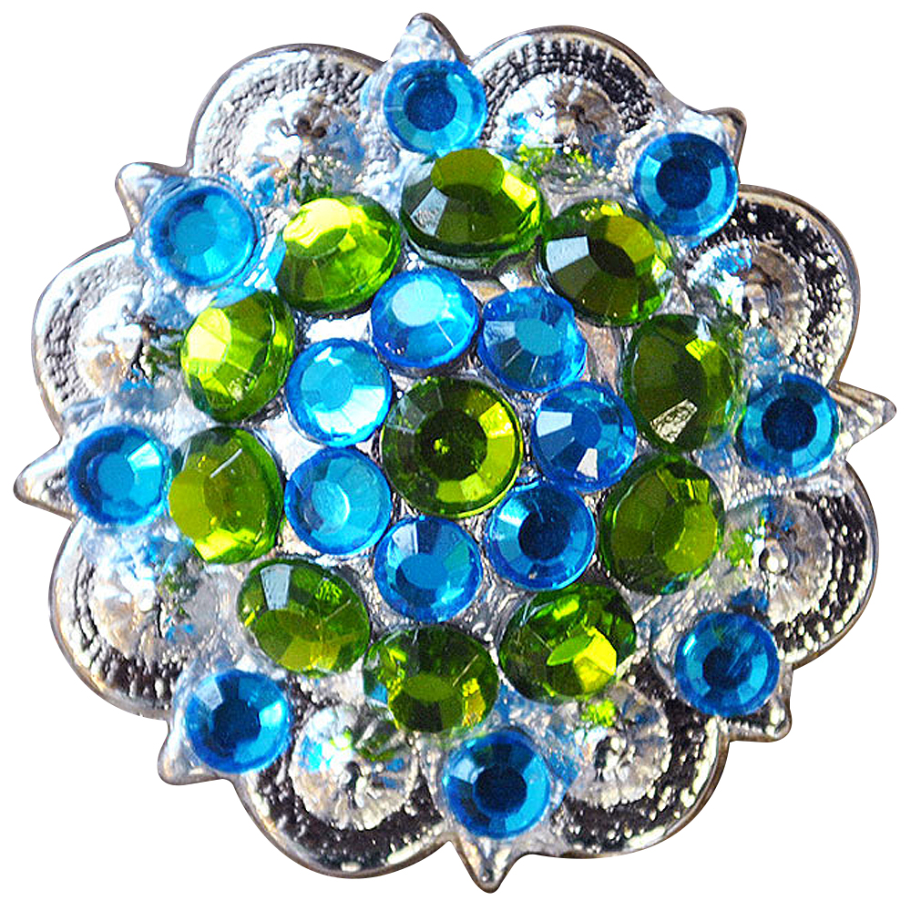 Peridot Green Capri Blue Crystal Berry Tack Saddle Hilason U--036 Een nieuwe klassieker