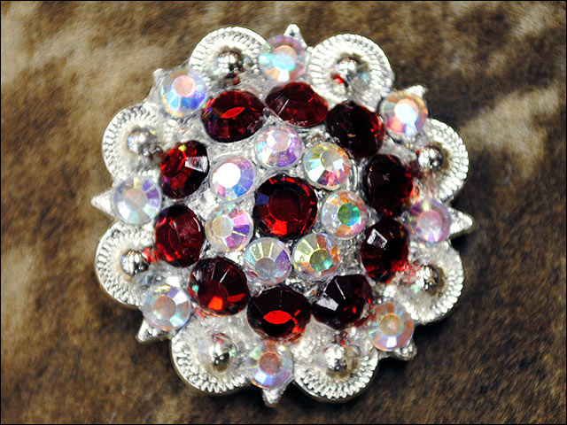 19HS 1.25 In Hilason Horse Saddle Tack Western Conchos Berry Glass Rhinestone - Picture 260 of 289