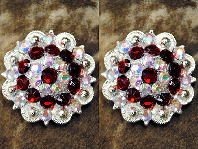 19HS 1.25 In Hilason Horse Saddle Tack Western Conchos Berry Glass Rhinestone - Picture 261 of 289