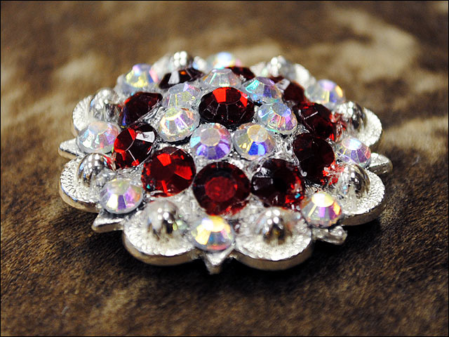 19HS 1.25 In Hilason Horse Saddle Tack Western Conchos Berry Glass Rhinestone - Picture 263 of 289