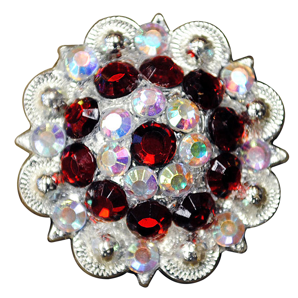 19HS 1.25 In Hilason Horse Saddle Tack Western Conchos Berry Glass Rhinestone - Picture 259 of 289