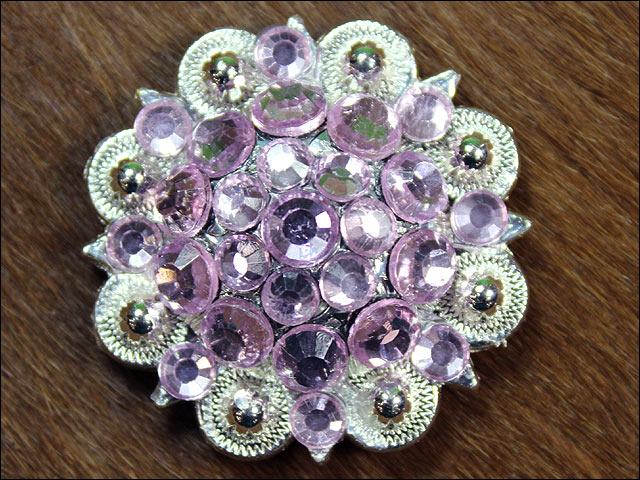 19HS 1.25 In Hilason Horse Saddle Tack Western Conchos Berry Glass Rhinestone - Picture 265 of 289