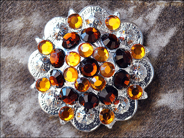 19HS 1.25 In Hilason Horse Saddle Tack Western Conchos Berry Glass Rhinestone - Picture 279 of 289