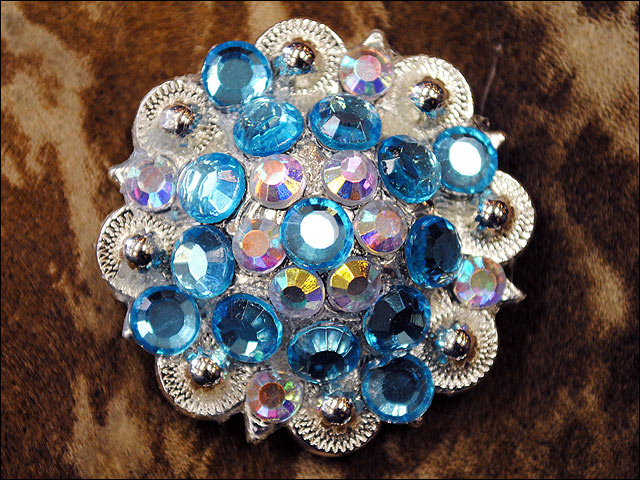 19HS 1.25 In Hilason Horse Saddle Tack Western Conchos Berry Glass Rhinestone - Picture 286 of 289