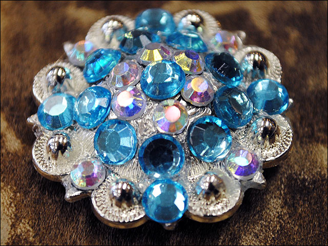 19HS 1.25 In Hilason Horse Saddle Tack Western Conchos Berry Glass Rhinestone - Picture 289 of 289