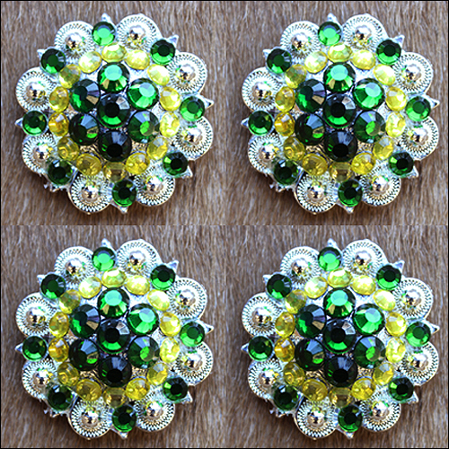 19HS 1.25 In Hilason Horse Saddle Tack Western Conchos Berry Glass Rhinestone - Picture 213 of 289