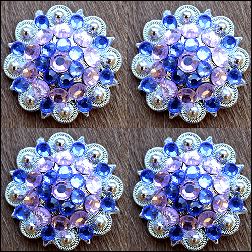 19HS 1.25 In Hilason Horse Saddle Tack Western Conchos Berry Glass Rhinestone - Picture 274 of 289