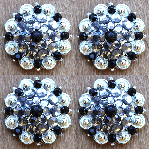 19HS 1.25 In Hilason Horse Saddle Tack Western Conchos Berry Glass Rhinestone - Picture 59 of 289