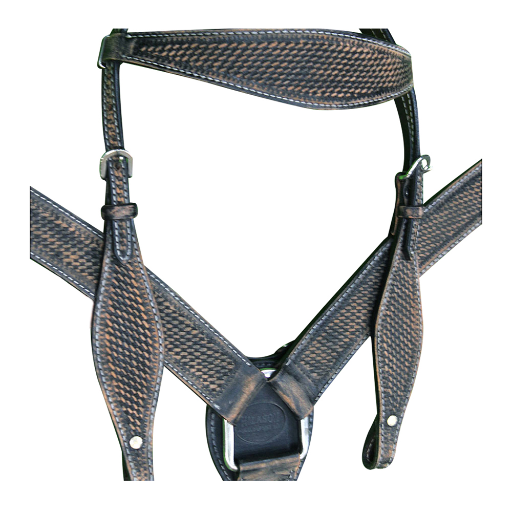 BH HILASON Western Horse Headstall Breast Collar Set Tack Genuine American - Picture 83 of 247