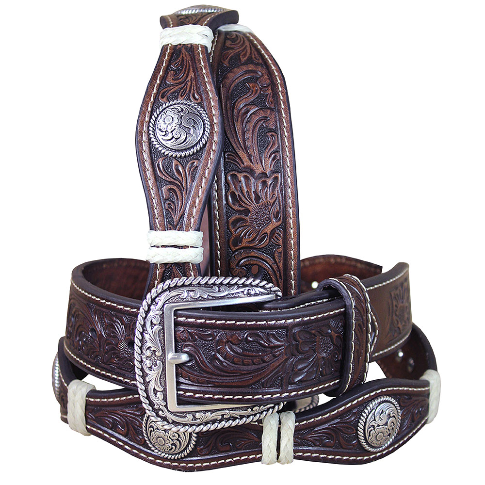 Ariat Mens Scallop Bar Concho Belt 