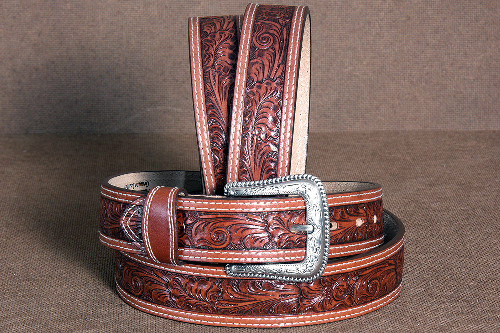 Concho Western Cowboy 32" 36" 40" NEW MENS Dark Brown Leather Belt Lattice 