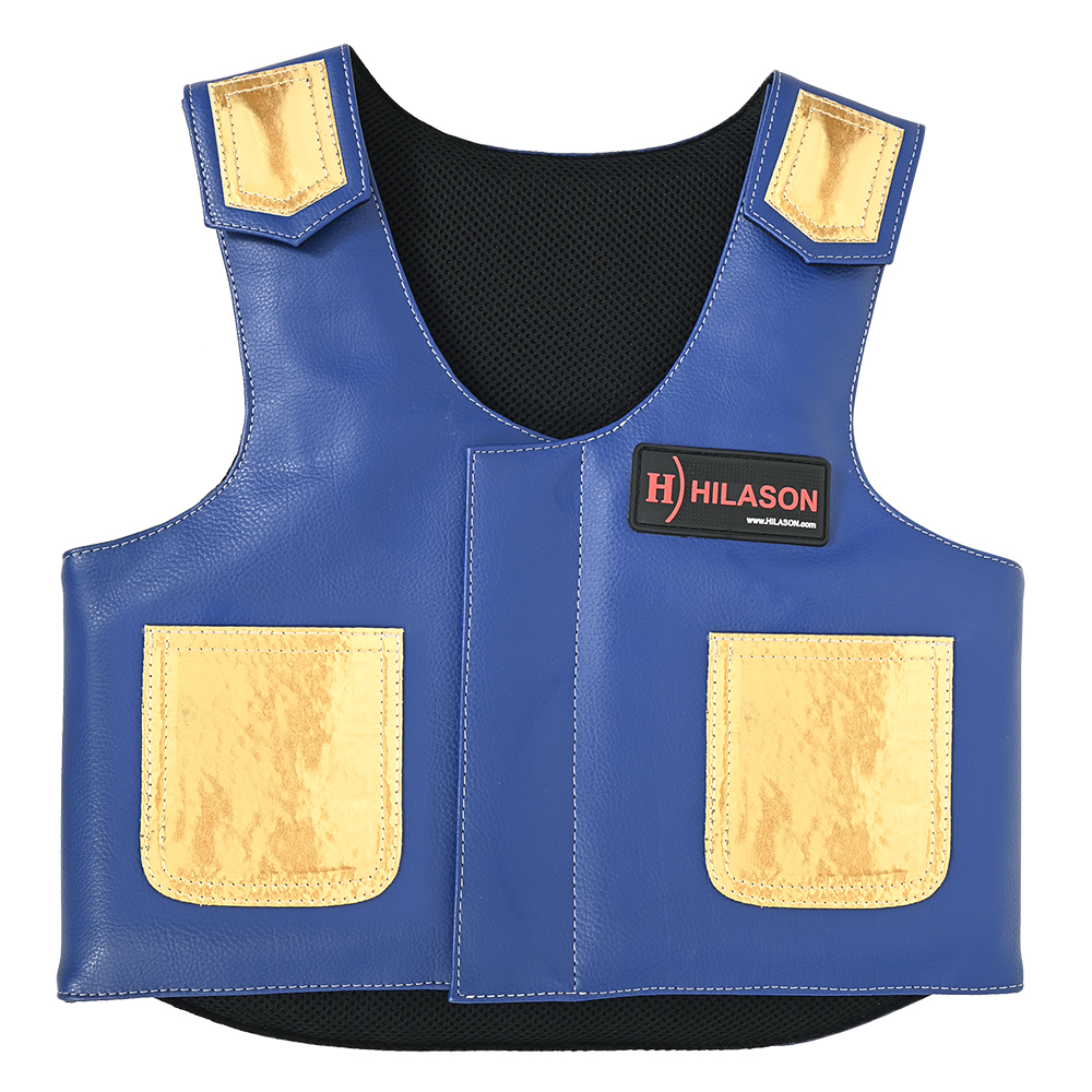 67HS Hilason Kinder Junior Jugend Bull Riding Pro Rodeo Leder Schutzweste - Bild 63 von 97