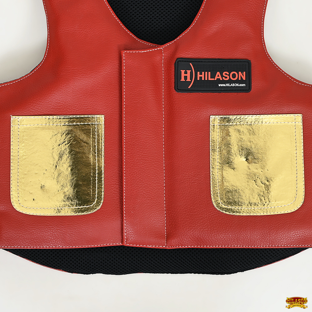 67HS Hilason Kinder Junior Jugend Bull Riding Pro Rodeo Leder Schutzweste - Bild 93 von 97