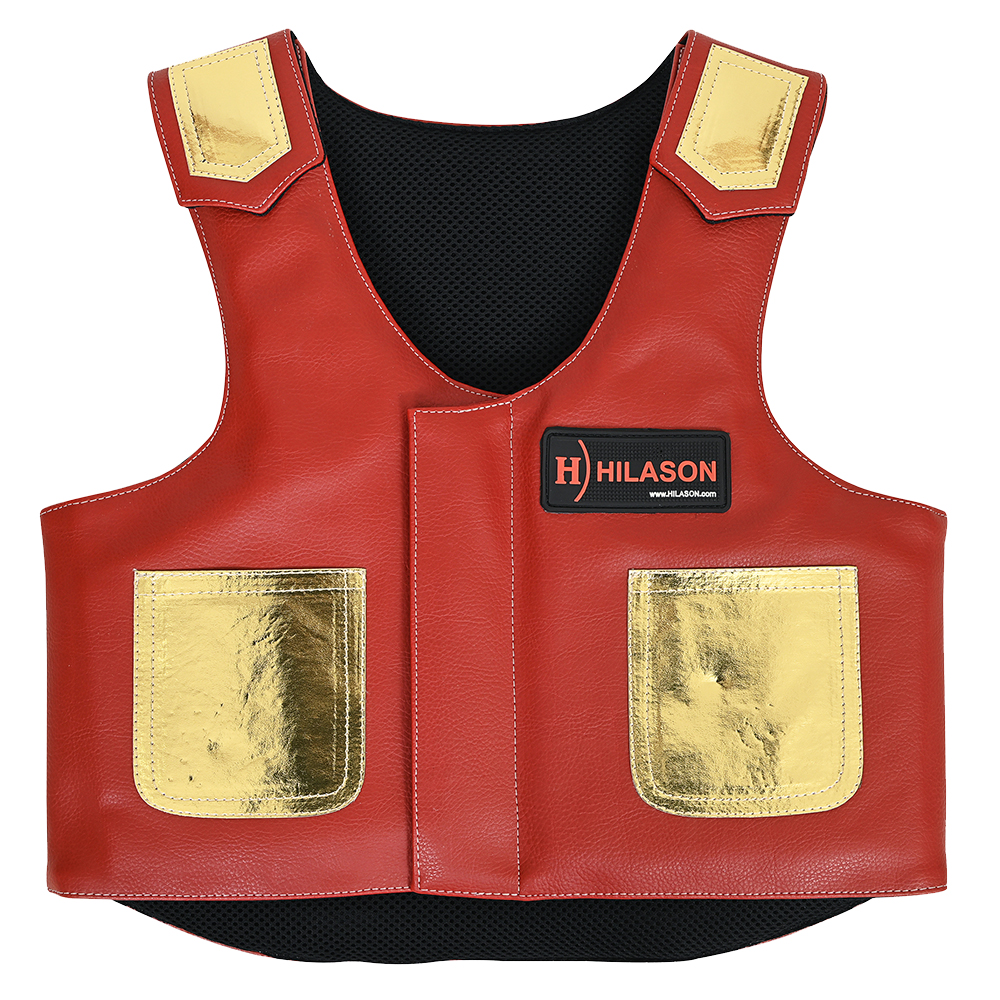67HS Hilason Kinder Junior Jugend Bull Riding Pro Rodeo Leder Schutzweste - Bild 91 von 97
