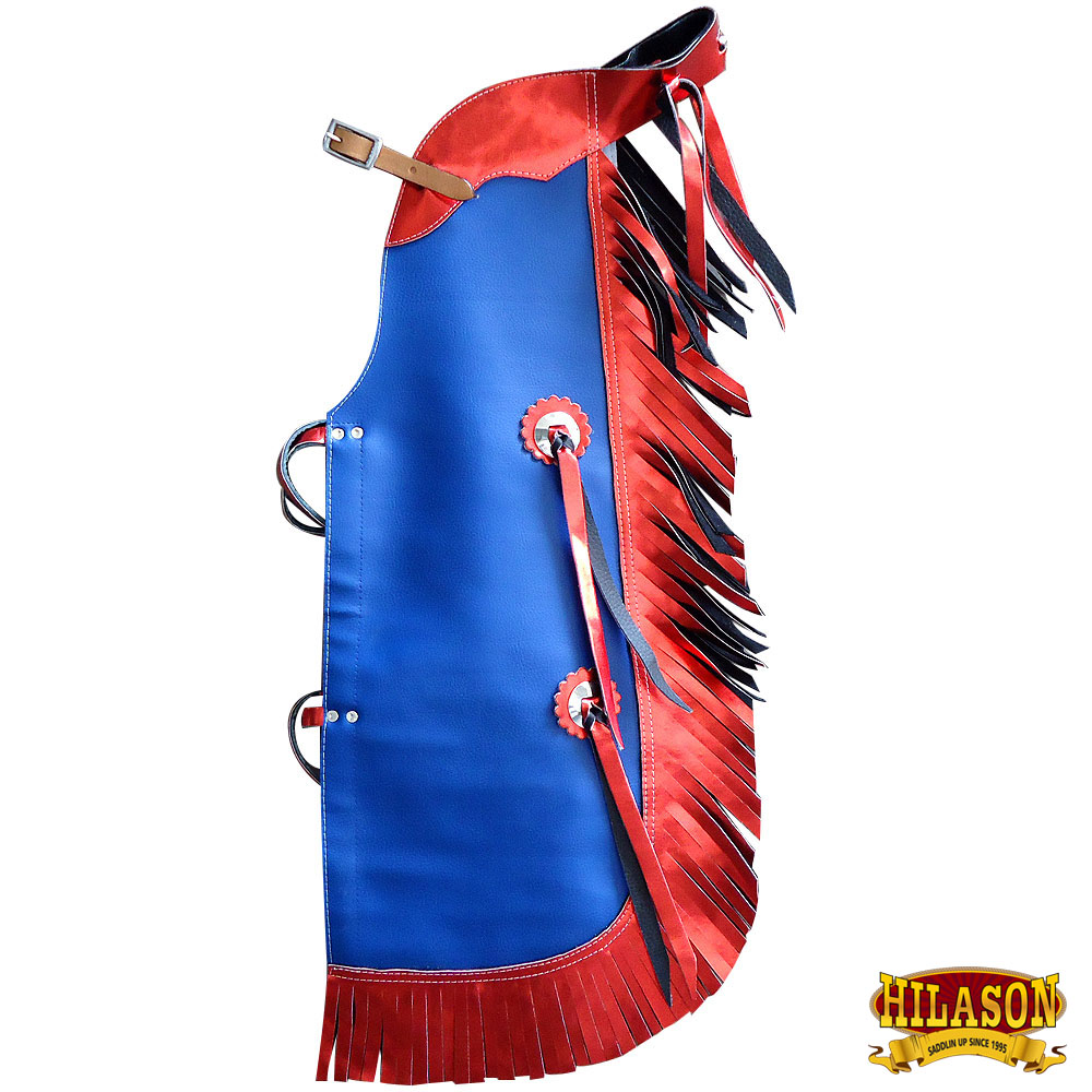 C-871Y Hilason Kids Junior Youth Bull Riding Pro Rodeo Leather Vest Chaps 