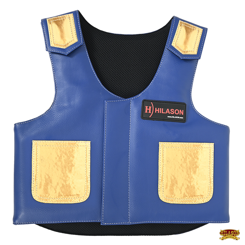 91HS Bull Riding Vest Hilason Kids Junior Youth Bull Pro Rodeo Leather