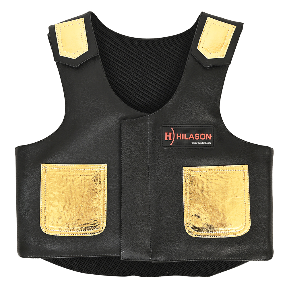 67HS Hilason Kinder Junior Jugend Bull Riding Pro Rodeo Leder Schutzweste - Bild 9 von 97