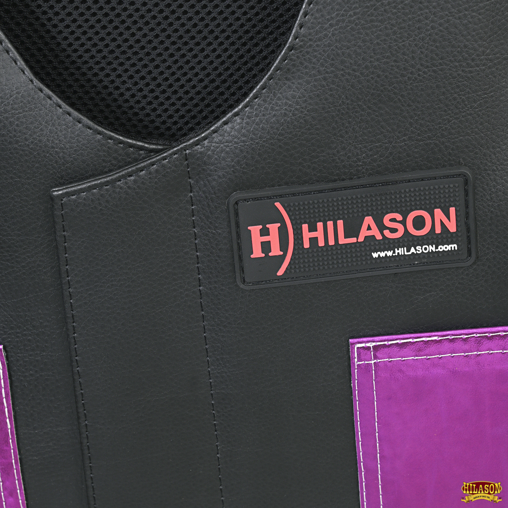 67HS Hilason Kinder Junior Jugend Bull Riding Pro Rodeo Leder Schutzweste - Bild 20 von 97